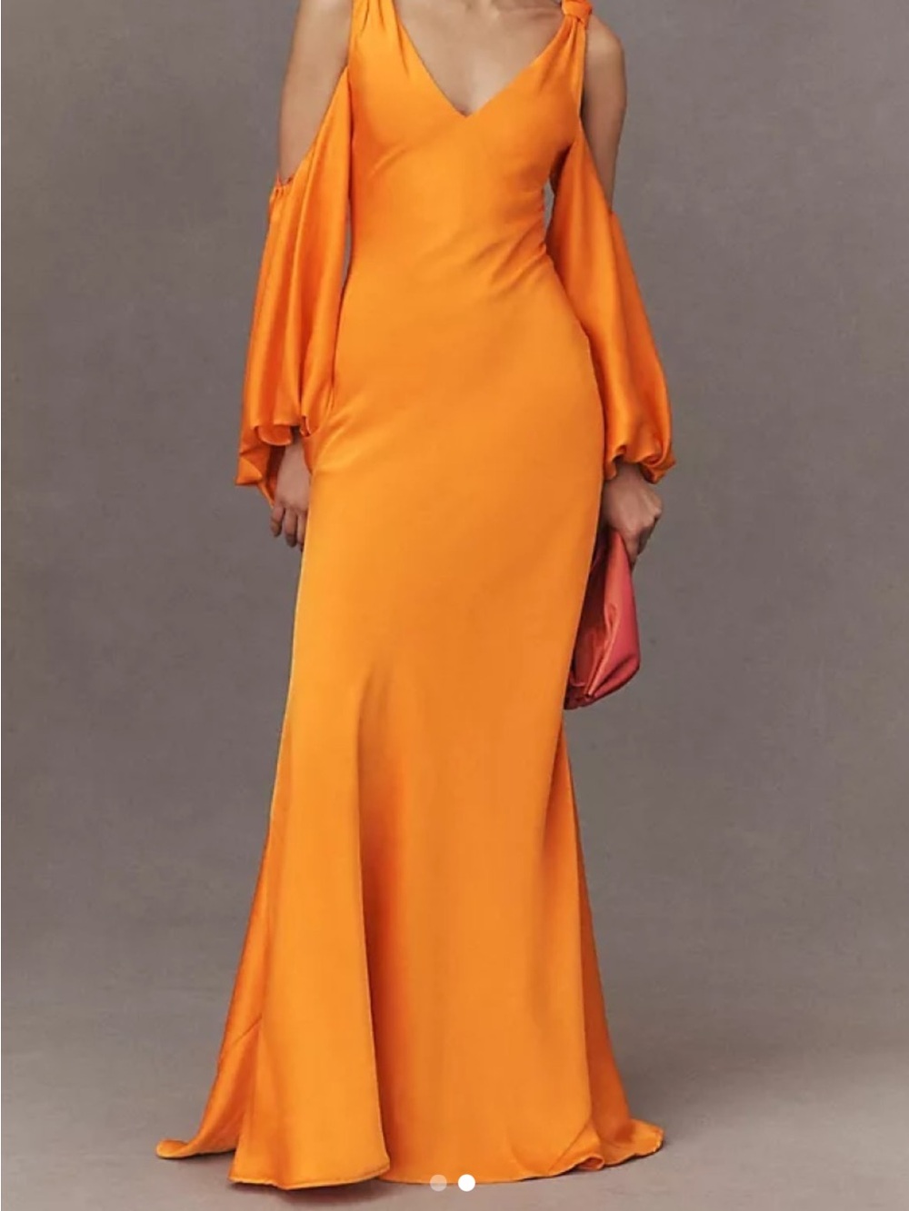 HALSTON “Binnie” satin mermaid gown
